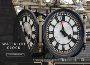 2 of the 4 faces of the Waterloo Clock at Waterloo Station