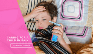 a little boy in pain