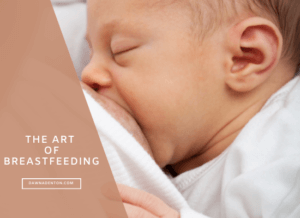 a baby breastfeeding